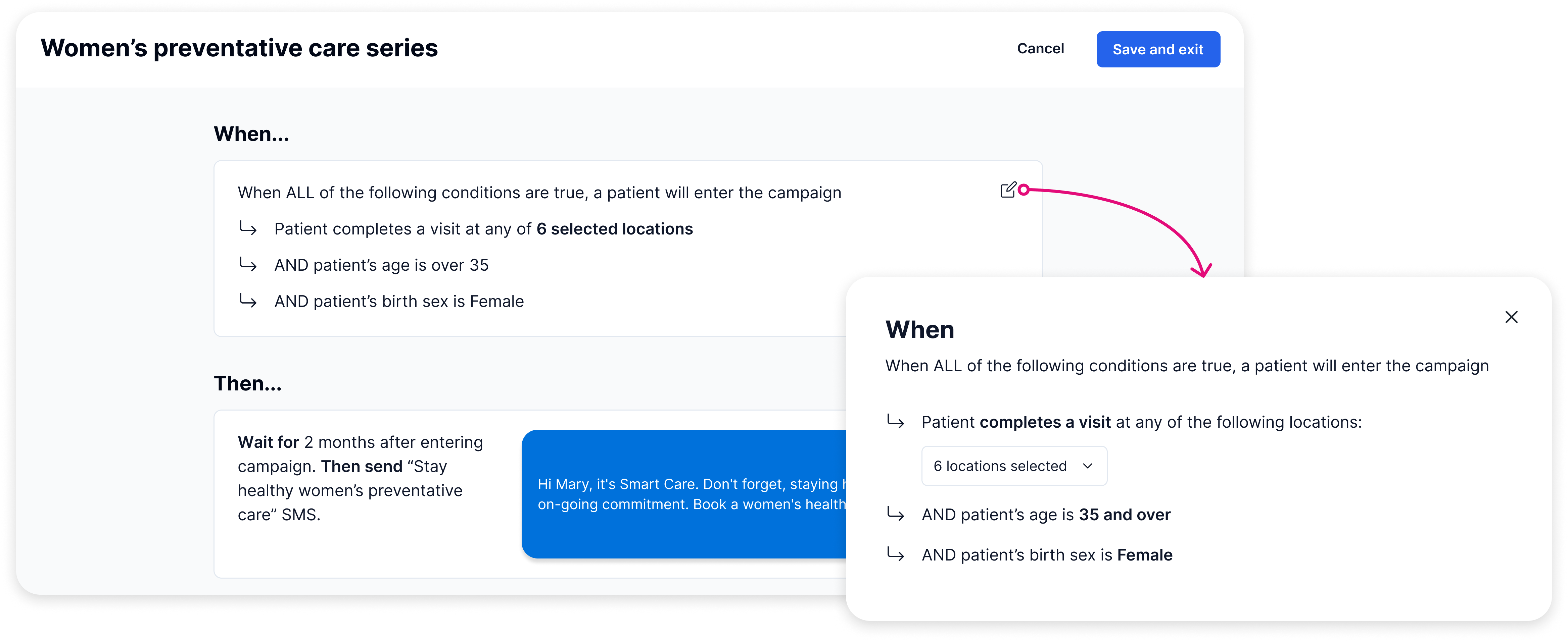 Target segmented patient populations with Solv Messaging